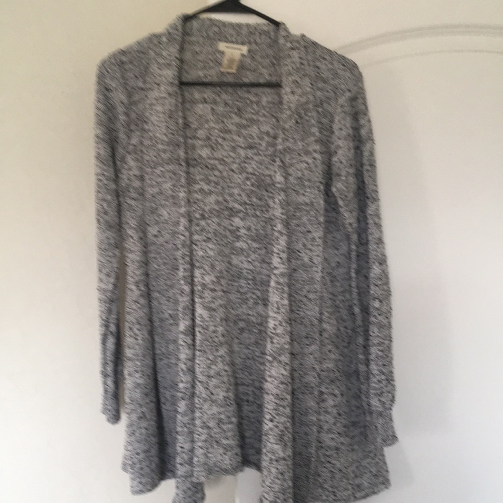 Black/gray/white cardigan
